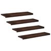 vidaXL Alfombras para escalones 4 uds. 100 x 25 x 2 cm Marr&oacute;n Oscuro