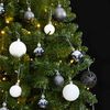 vidaXL &Aacute;rbol de Navidad artificial con bisagras 300 LED y bolas 270 cm