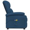 vidaXL Sillón de masaje elevable de tela azul