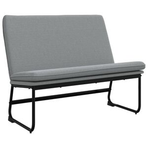 vidaXL Banco de tela gris claro 100x75x76 cm