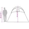 vidaXL Tienda familiar con c&uacute;pula impermeable 6 personas gris naranja