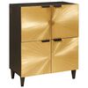 vidaXL Armario auxiliar con puerta Negro y dorado 60 x 33,5 x 75 cm