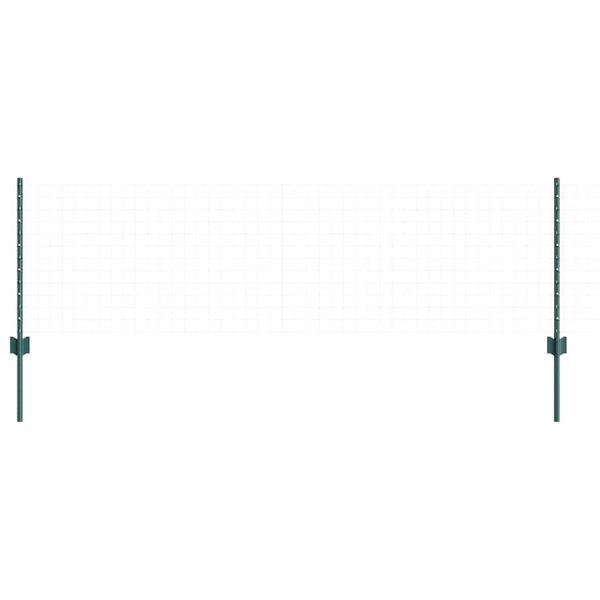 vidaXL Postes de cerca Manual 22 pcs Verde 100 cm Acero