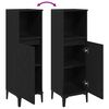 vidaXL Gabinete de Ba&ntilde;o con estante Roble Negro 30 x 30 x 100 cm