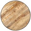vidaXL Mesa de centro madera maciza de mango rugosa negra 68x68x36 cm