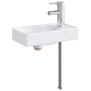 vidaXL Lavabo de ba&ntilde;o Cromado 40,5 x 22,5 x 11,5 cm Metal