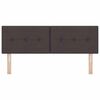 vidaXL Cabecero LED con cabecera Manual Marr&oacute;n Oscuro 144 cm Poli&eacute;ster
