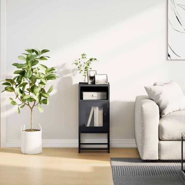 vidaXL Mesilla de noche antracita 36x39x78 cm acero laminado en frío