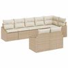 vidaXL Conjunto de sof&aacute;s de jard&iacute;n 8 pcs Beige y rat&aacute;n sint&eacute;tico
