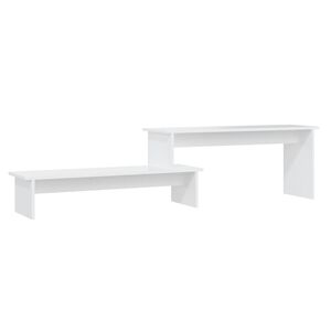 vidaXL Mueble para TV madera contrachapada blanco 180x30x43 cm