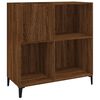 vidaXL Mueble discos madera contrachapada roble marr&oacute;n 84,5x38x89 cm