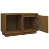 vidaXL Mueble de TV madera maciza de pino marr&oacute;n miel 74x35x44 cm