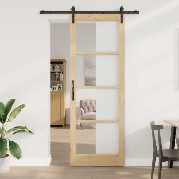 vidaXL Puerta Corredera ORKDAL Natural 83 x 232 cm