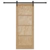 vidaXL Puerta Corredera ORKDAL Natural y negro 83 x 211 cm