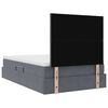 vidaXL Cama con almacenamiento y LED con LED Gris oscuro 120 x 190 cm