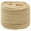 vidaXL Cuerda para barco 3 mm 50 m Natural