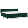 vidaXL Cama box spring con colch&oacute;n terciopelo verde oscuro 200x200 cm