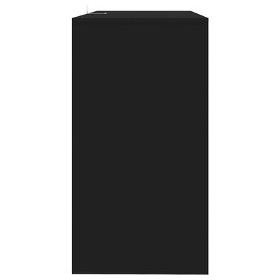 vidaXL Mesa consola de madera contrachapada negro 89x41x76,5 cm
