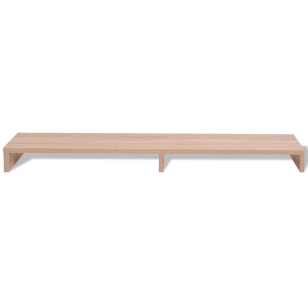 vidaXL Soporte para pantalla madera de ingeniería beige 110x23,5x9 cm