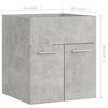 vidaXL Set muebles de ba&ntilde;o 2 piezas madera contrachapada gris hormig&oacute;n