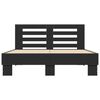 vidaXL Estructura de cama madera de ingenier&iacute;a y metal negro 135x190cm