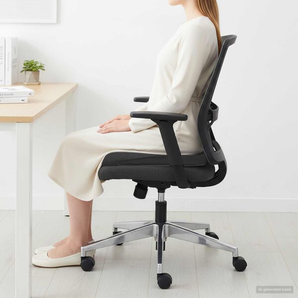 vidaXL Almohada para el asiento Negro