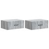 vidaXL Mesita de Noche de Pared 2 uds. Gris Sonoma 49 x 34,5 x 20 cm