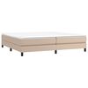 vidaXL Cama box spring con colch&oacute;n cuero sint&eacute;tico capuchino 200x200cm