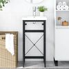 vidaXL Estructura de lavabo de hierro negro 40x38x83 cm