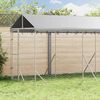 vidaXL Perrera de exterior con toldo acero galvanizado plata 2x6x2,5 m