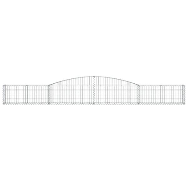 vidaXL Cestas de gaviones 20 uds forma de arco hierro 400x30x40/60 cm