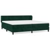 vidaXL Cama box spring con colch&oacute;n terciopelo verde oscuro 200x200 cm
