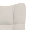 vidaXL Sill&oacute;n de relax de terciopelo color blanco crema
