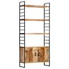 vidaXL Estanter&iacute;a de 4 niveles madera de mango rugosa 80x30x180 cm