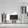 vidaXL Conjunto de mueble de TV con caj&oacute;n FLORIN Gris Concreto
