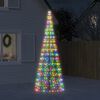 vidaXL &Aacute;rbol de Navidad en asta de bandera 550 LED colores 300 cm