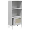 vidaXL Estanter&iacute;a SENJA aspecto rat&aacute;n madera pino blanco 60x35x130 cm