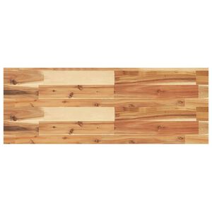 vidaXL Estante flotante madera acacia maciza acabado aceite 100x30x4cm