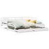 vidaXL Sof&aacute; cama nido con cajones sin colch&oacute;n blanco 90x190 cm