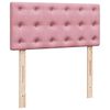 vidaXL Estructura de cama otomana colchones terciopelo rosa 200x200cm