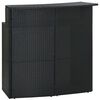 vidaXL Mesa alta de jard&iacute;n rat&aacute;n sint&eacute;tico negro 120x55x110 cm