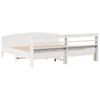 vidaXL Estructura de cama sin colch&oacute;n madera maciza blanca 200x200 cm