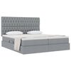 vidaXL Cama con almacenamiento Gris Claro 200 x 200 cm Cuero sint&eacute;tico