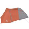 vidaXL Tienda familiar con c&uacute;pula para 6 personas impermeable naranja