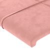 vidaXL Estructura de cama con cabecero de terciopelo rosa 180x200 cm