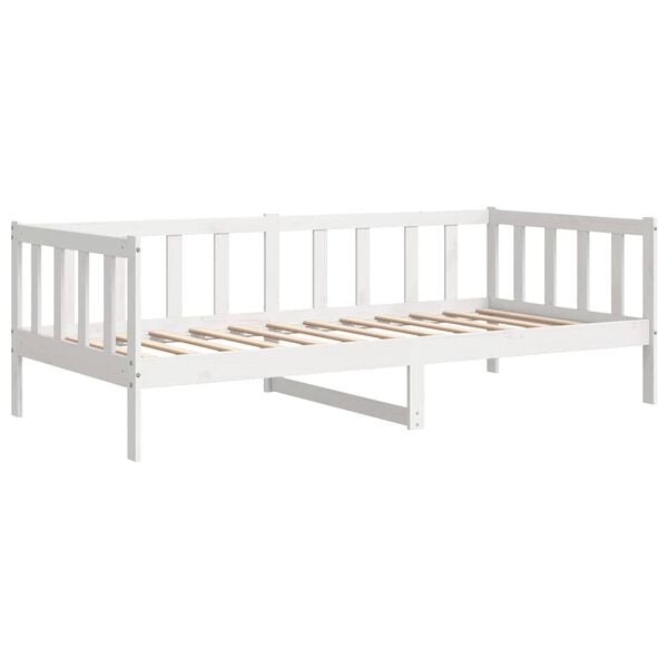 vidaXL Sof&aacute; cama sin colch&oacute;n madera maciza de pino blanco 90x200 cm