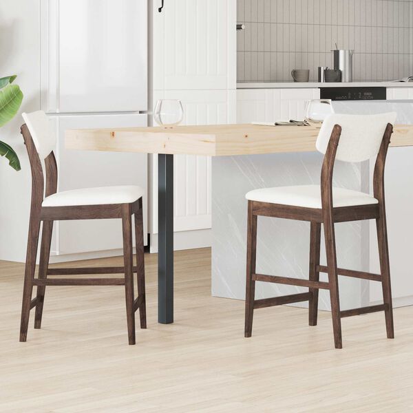 vidaXL Sillas de comedor 2 pcs Marr&oacute;n Claro 48 x 49 x 95 cm