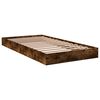 vidaXL Estructura de cama sin colch&oacute;n madera roble ahumado 90x190 cm