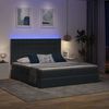 vidaXL Cama con tira de luces LED Gris oscuro 180 x 200 cm Terciopelo