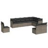 vidaXL Set de sof&aacute;s de jard&iacute;n 10 pzas con cojines rat&aacute;n sint&eacute;tico gris